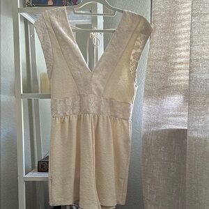 Zara Cream Lace Jumpsuit